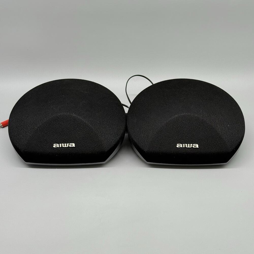 Aiwa Left & Right Speaker System SX-R275 40W Power Black 0213 Tested